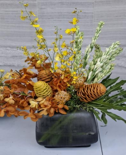 Earth-Tone Tropical Centerpiece