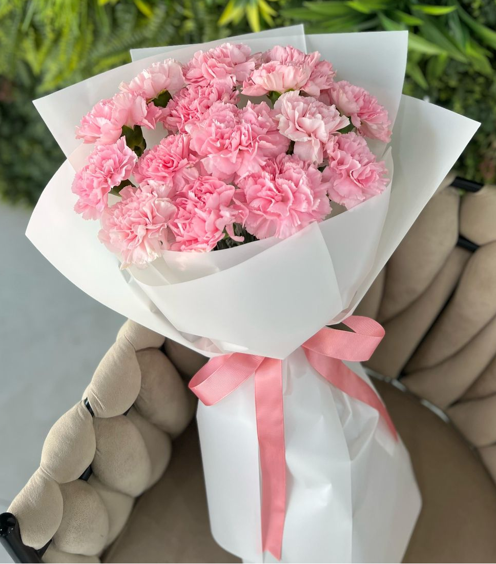 10 Pink Carnation Bouquet